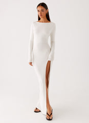 Amalfi Knit Maxi Dress - White