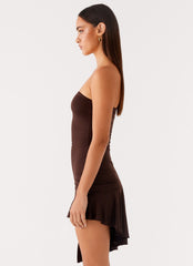 Arianne Mini Dress - Chocolate