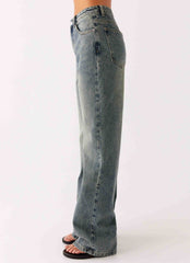 Back Again Straight Leg Denim Jeans - Dirty Wash