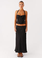 Breanne Top - Black Polka Dot