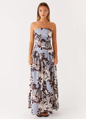 Carmel Maxi Dress - Bluewood Blossom