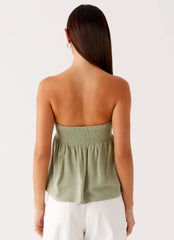 Cassie Tube Top - Sage