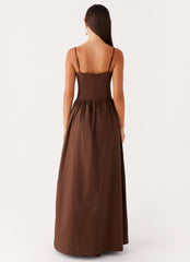 Cerys Maxi Dress - Chocolate