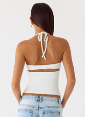 Chauncey Halter Top - White