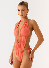 Dandara Cut Out Swimsuit - Orange