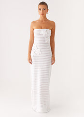 Diaz Crochet Maxi Dress - White