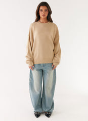 Emma Oversized Sweater - Beige