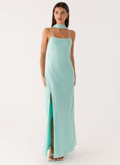 Eternelle Square Neck Maxi Dress - Teal