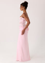 Euphoric Beaded Maxi Dress - Pink Everbloom