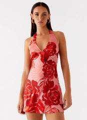 Heavy Hearted Mini Dress - Sicily Sunsets Print