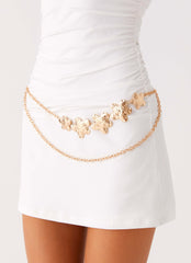 Isola Flower Belt - Gold