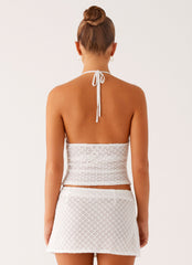 Kaila Sarong Mini Skirt - Ivory