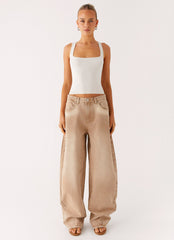 Khalil Baggy Jeans - Tan