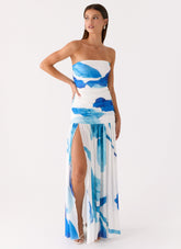 Laidee Maxi Dress - Cerulean Bloom