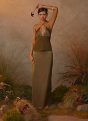 Mavie Maxi Skirt - Khaki