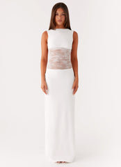 Medina Lace Maxi Dress - White