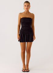 Meridella Strapless Mini Dress - Black
