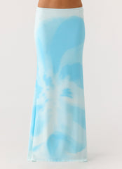 Moka Maxi Skirt - Blooming Blue