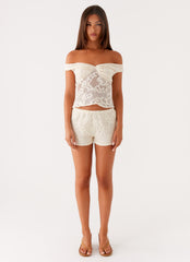 Nada Mini Shorts - Ivory