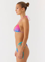 Natti Shell Halter Bikini Top - Disco Ombre