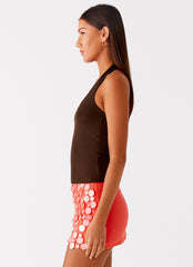 Nera Halter Top - Chocolate