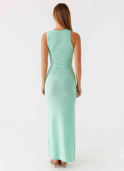 Offshore Knit Maxi Dress - Pastel Green