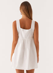Ottoline Babydoll Mini Dress - White