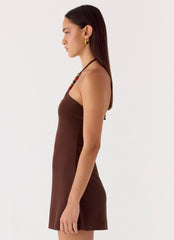 Party For You Mini Dress - Chocolate