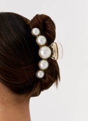 Oyster Club Claw Clip - Pearl