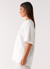 Pearl Oversized Tee - White