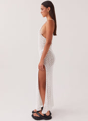 Shellie Crochet Maxi Dress - White