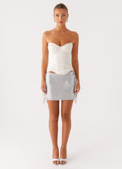 Popstar Glomesh Mini Skirt - Silver