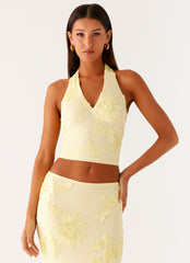 Radiate Halterneck Top - Yellow