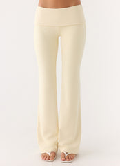 Renae Low Rise Pants - Baby Yellow