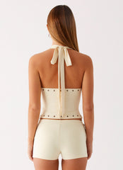 Roxy Mini Shorts - Muted Yellow