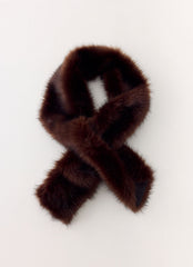 Saskia Faux Fur Scarf - Chocolate