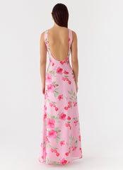 Serafim Chiffon Maxi Dress - Petal Soleil
