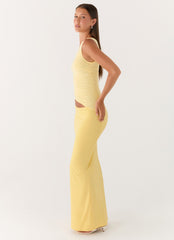 Seranella One Shoulder Maxi Dress - Lemon