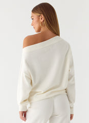 Sherlee Knit Sweater - White