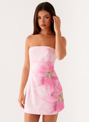 Sugar Rush Strapless Mini Dress - Pink