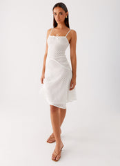 Tamar Midi Dress - White