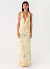 Tedder Halter Maxi Dress - Spring Meadow