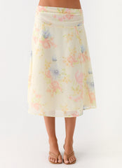 Valley Midi Skirt - Spring Meadow