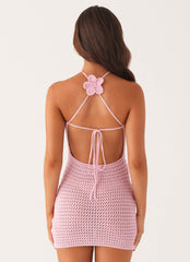Dante Crochet Mini Dress - Pink