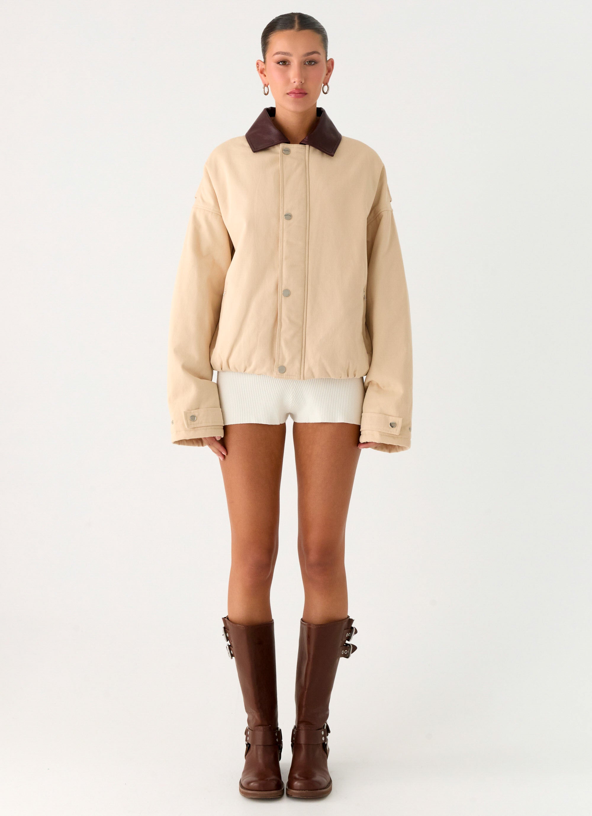 Airplane Mode Twill Blouson Jacket - Natural