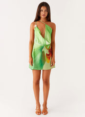Aiva Mini Dress - Green Floral