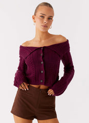 All Hours Cable Knit - Plum