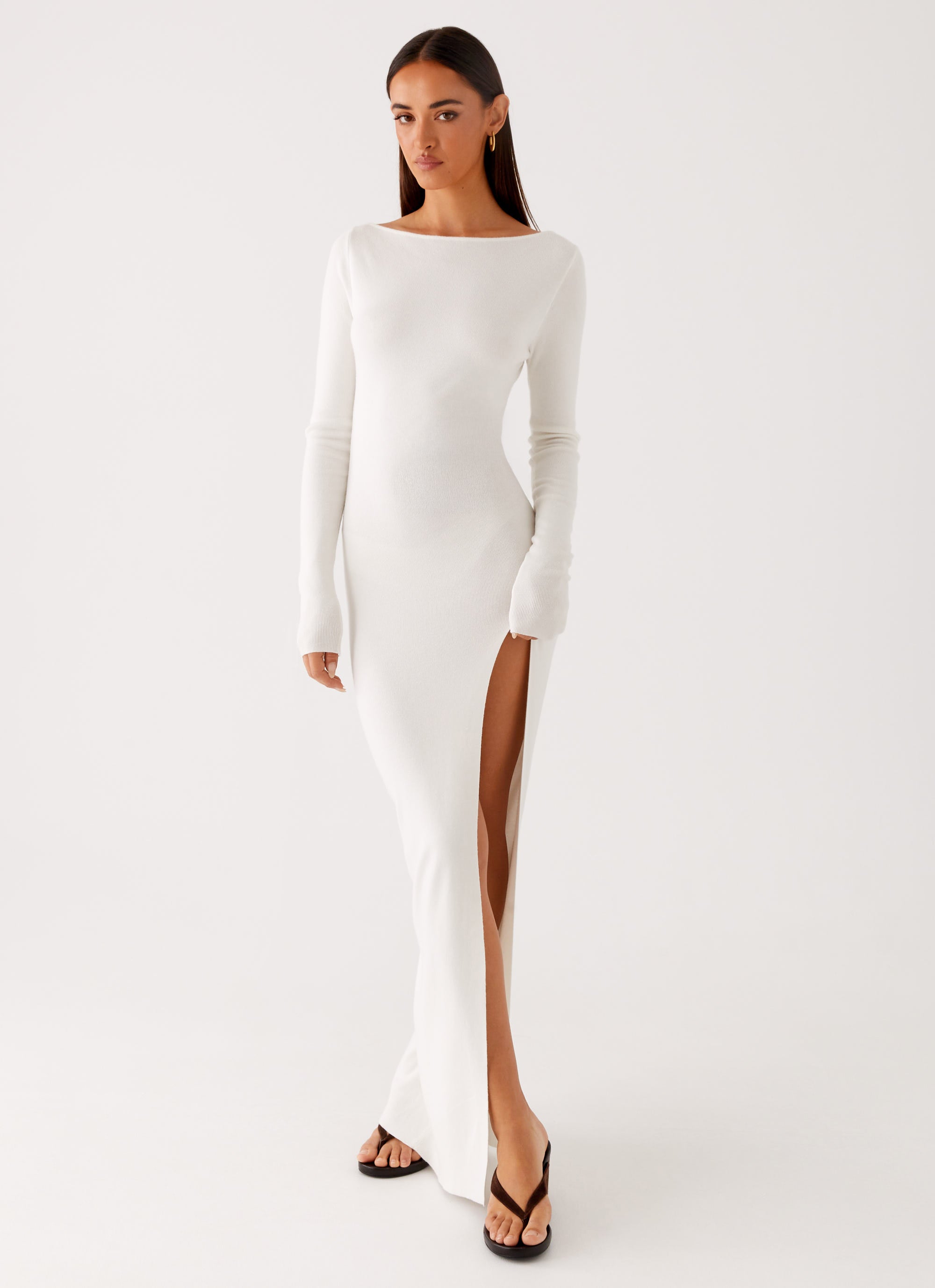 Amalfi Knit Maxi Dress - White