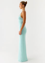 Amaya Knit Maxi Dress - Aqua