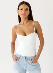 Ame Underwire Bodysuit - White